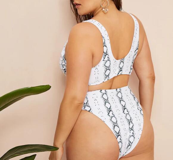 Sexy plus size knotted high waist ladies swimwear - Image 3