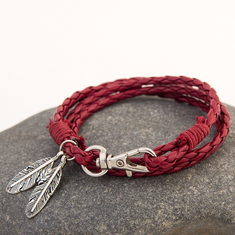 Fashion Jewelry Leather Charm Friendship Bracelets & Bangles - Image 5