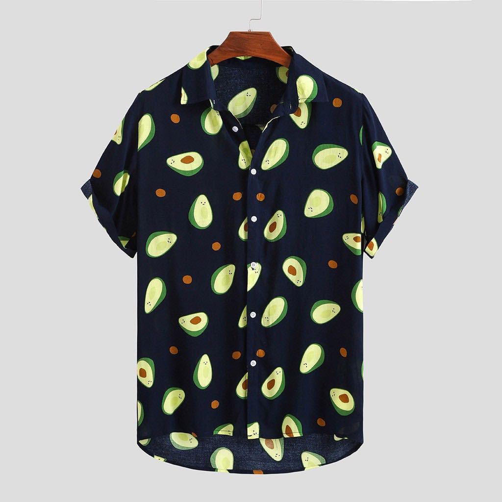 Printed beachwear avocado men's short sleeve - Image 6