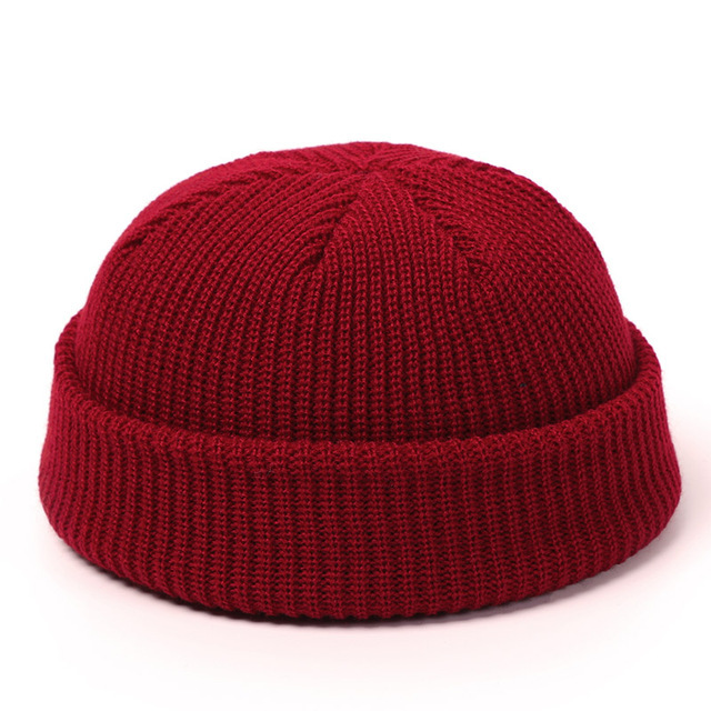 Knitted Hats For Women Skullcap Men Beanie Hat Winter Retro - Image 3