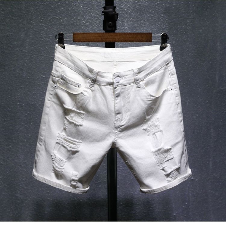 New Arrival Shorts Men Zipper Fly Casual Solid Cotton Summer Hole Elastic Thin Black Mens Homme Boardshorts Beach Regular - Image 4