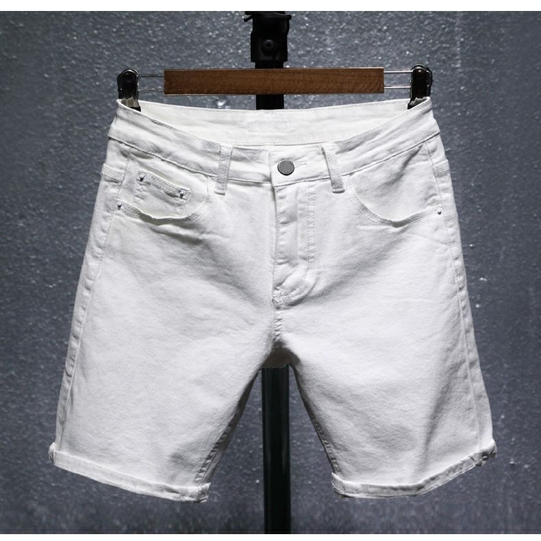 New Arrival Shorts Men Zipper Fly Casual Solid Cotton Summer Hole Elastic Thin Black Mens Homme Boardshorts Beach Regular - Image 3