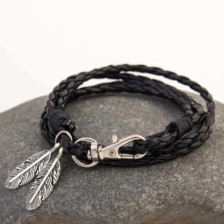 Fashion Jewelry Leather Charm Friendship Bracelets & Bangles - Image 4