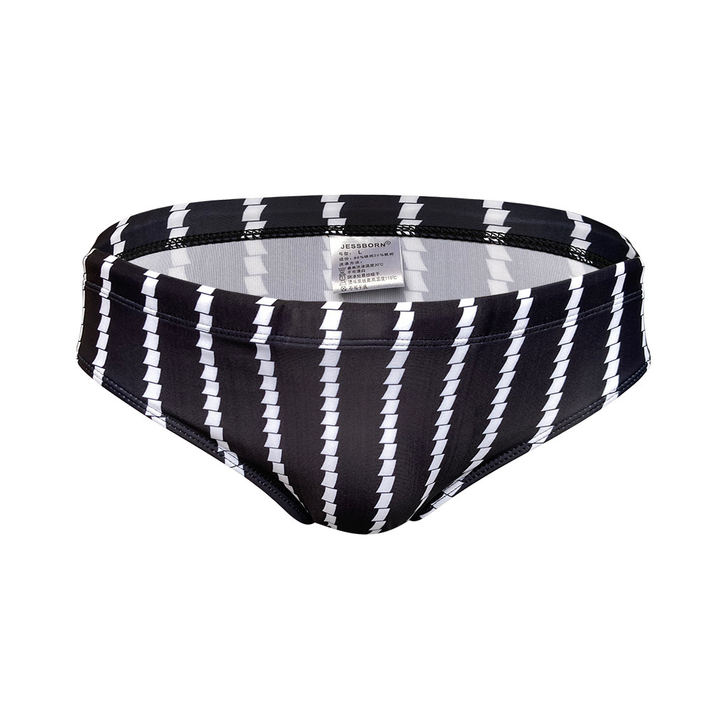 Low Rise Tight Vertical Stripes Beach Training Competition Swimsuit - Image 4