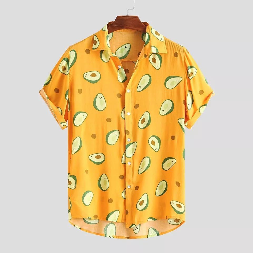 Printed beachwear avocado men's short sleeve - Image 2