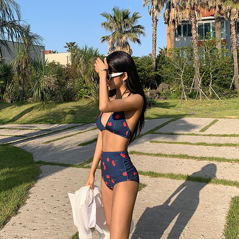 Cherry Print Sexy Spa Swimwear - Image 4