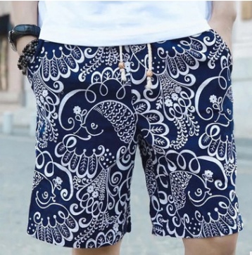 Men Linen Beach Shorts - Image 3