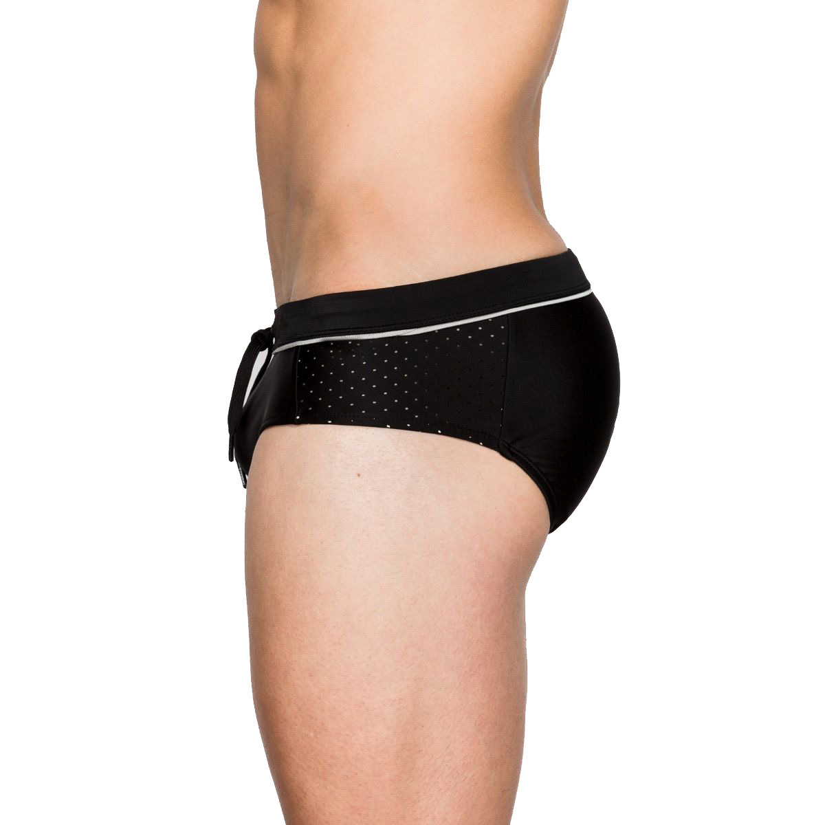 Men's Sexy Mesh Stitching Swim Briefs - Image 5