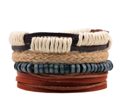 Fashion Beaded Leather Bracelets And Bracelets - Image 3