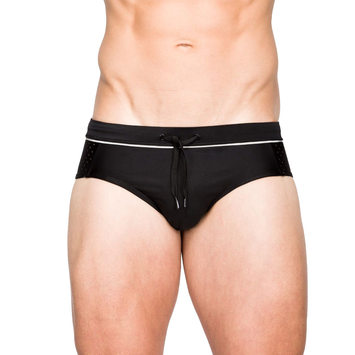 Men's Sexy Mesh Stitching Swim Briefs - Image 3