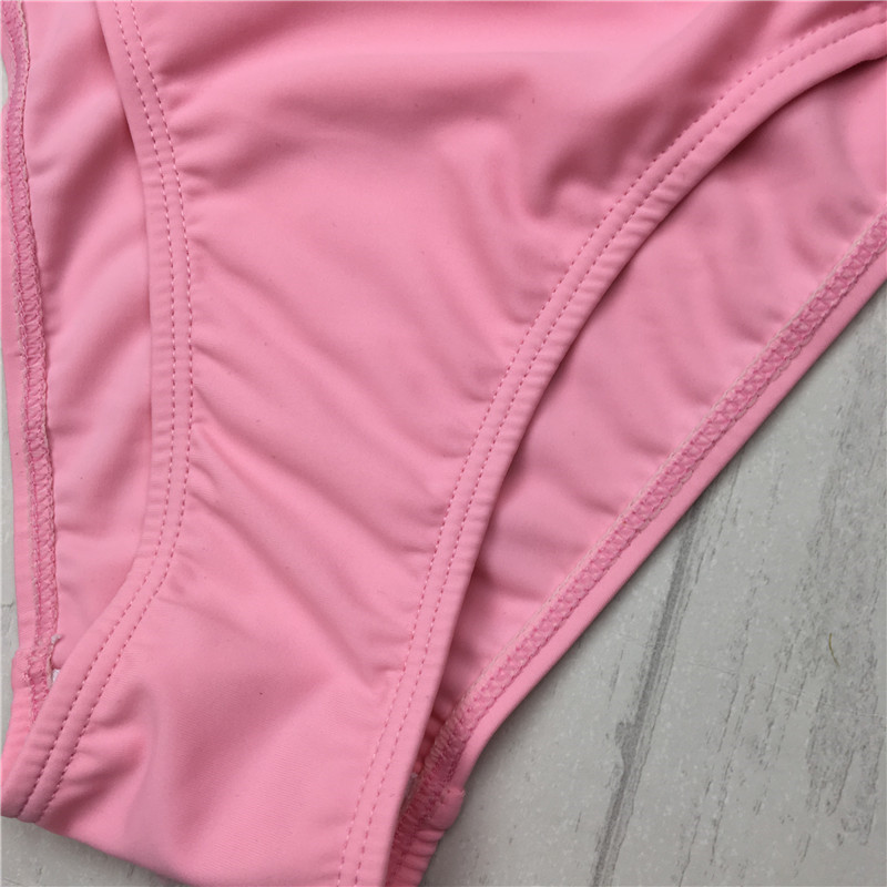 2021 cut out Bikinis Sexy pink bandage cut out Halter bikini swimsuit women cross Women's swimwear swimming suit - Image 5