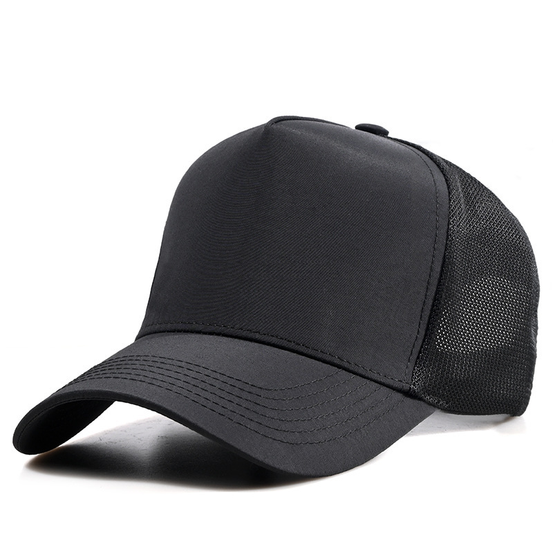 Trucker Hat Foam Mesh Baseball Cap Adjustable Snapback Solid Plain Men Hats Flat - Image 2