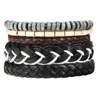Fashion Beaded Leather Bracelets And Bracelets - Image 2