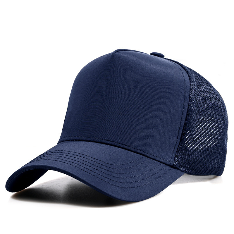 Trucker Hat Foam Mesh Baseball Cap Adjustable Snapback Solid Plain Men Hats Flat - Image 3