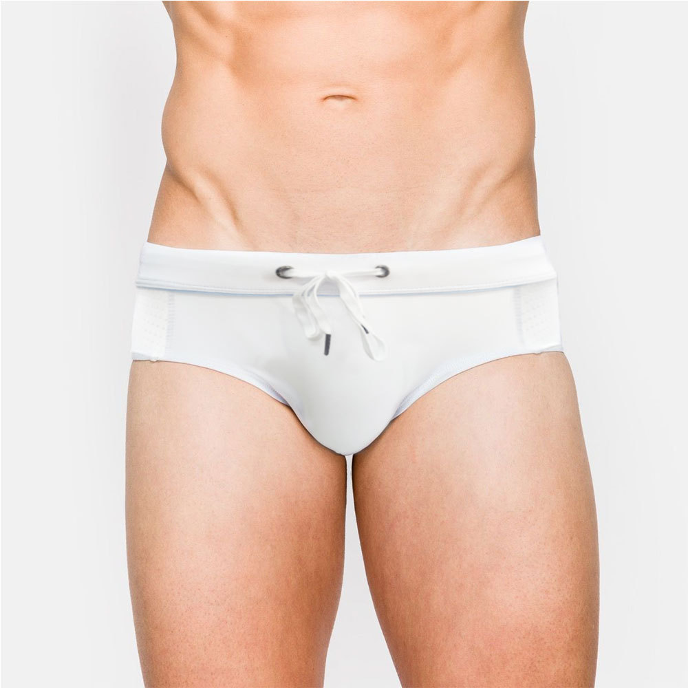 Men's Sexy Mesh Stitching Swim Briefs - Image 4