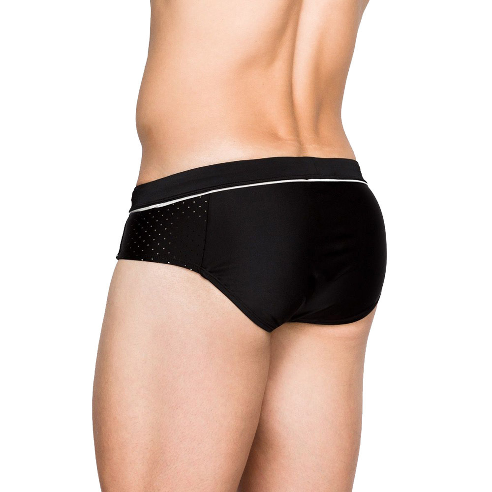 Men's Sexy Mesh Stitching Swim Briefs - Image 6