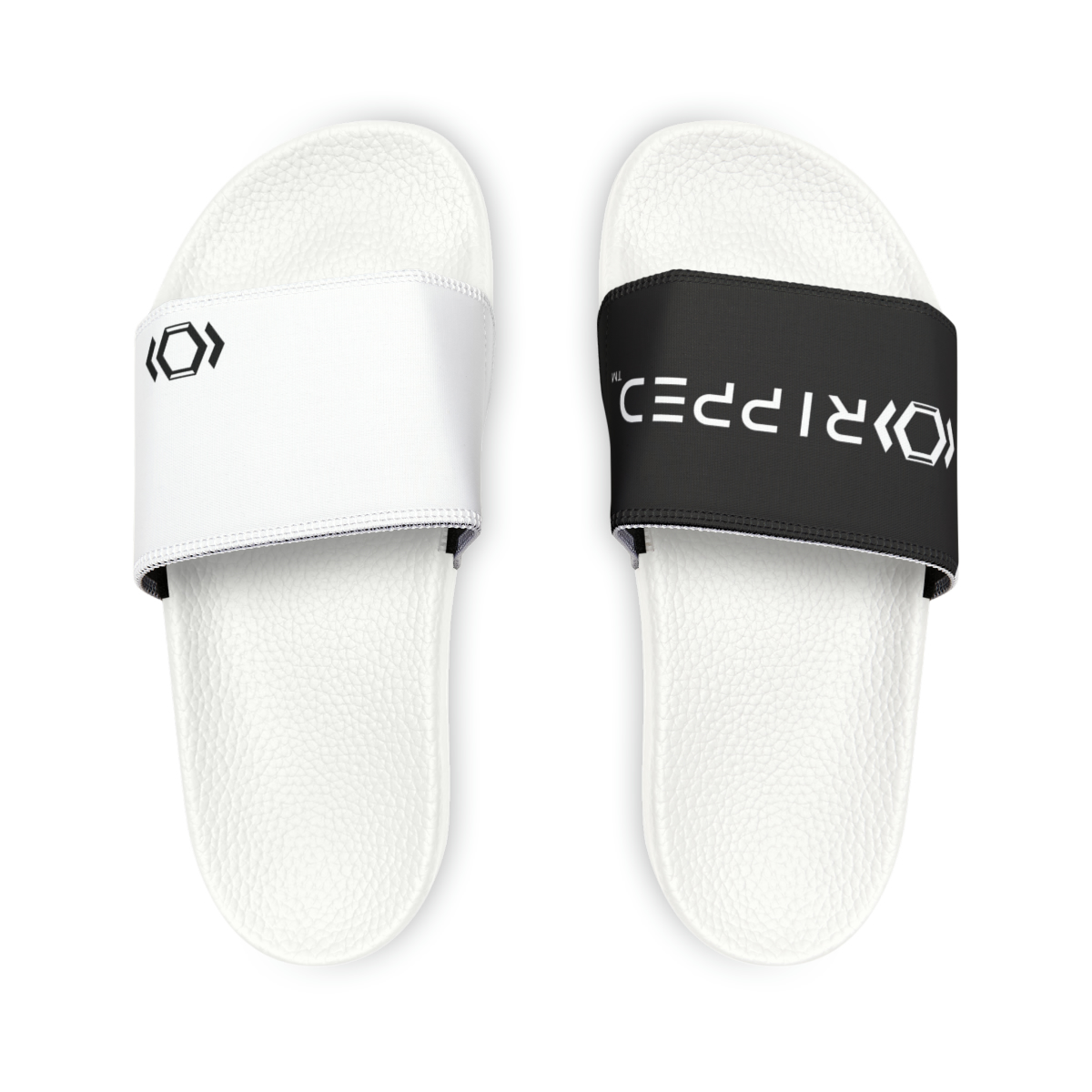 Ripped Men's Side Hex Sandal(Black/White) - Image 2