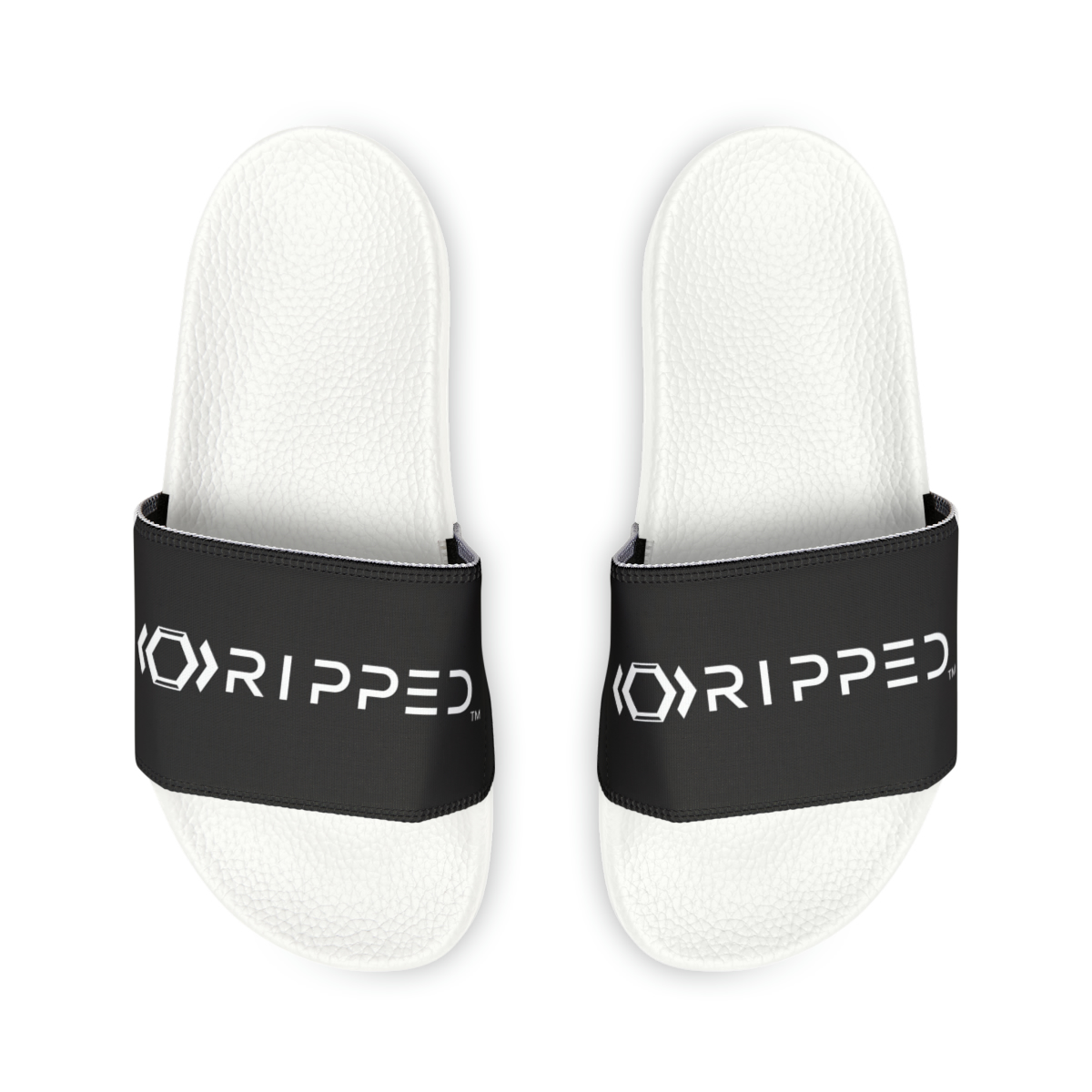 Ripped Men's Slide Sandal(Black/White)