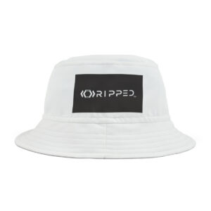 Ripped Bucket Hat (Black/White)
