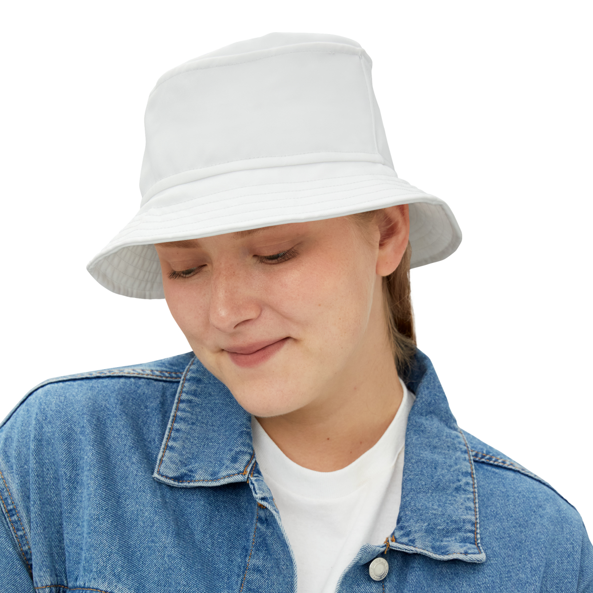 Ripped Bucket Hat (Black/White) - Image 9