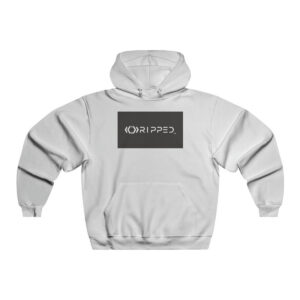 Ripped Men’s Hooded Sweatshirt(Black/White)