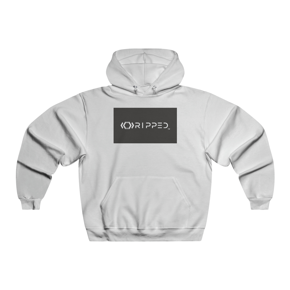Ripped Men’s Hooded Sweatshirt(Black/White)