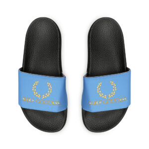 Surf Goddess Light Ocean Wave Blue Sandals(Dark Soled)
