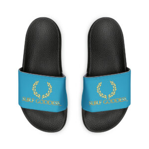 Surf Goddess Ocean Wave Blue Sandals(Dark Soled)