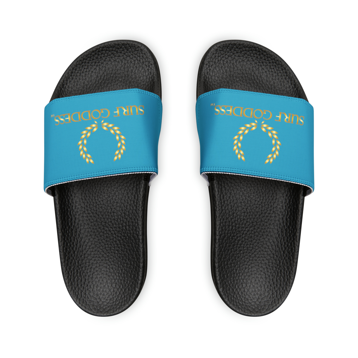 Surf Goddess Ocean Wave Blue Sandals(Dark Soled) - Image 2
