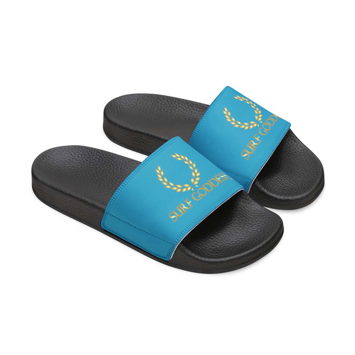 Surf Goddess Ocean Wave Blue Sandals(Dark Soled) - Image 7