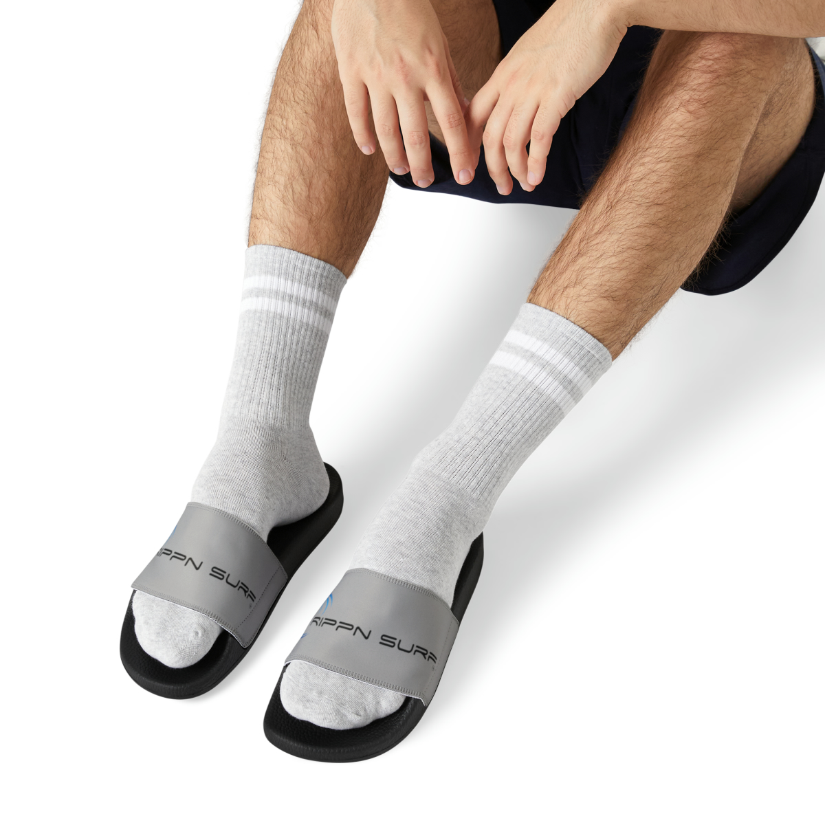 Rippn Surf Silver Men’s Chill Slide Sandals(Dark Soled) - Image 9
