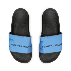Rippn Surf Light Ocean Blue Men’s Chill Slide Sandals(Dark Soled)