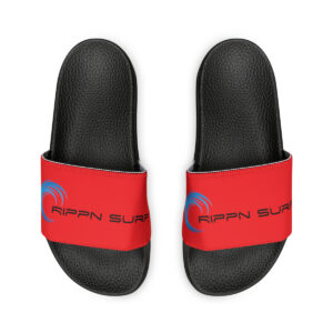 Rippn Surf Fire Red Men’s Chill Slide Sandals(Dark Soled)