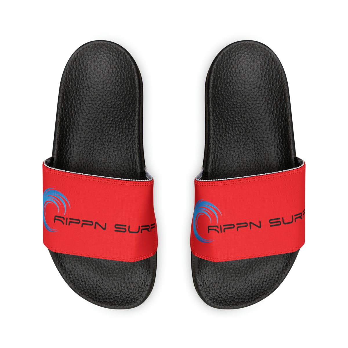 Rippn Surf Fire Red Men’s Chill Slide Sandals(Dark Soled)