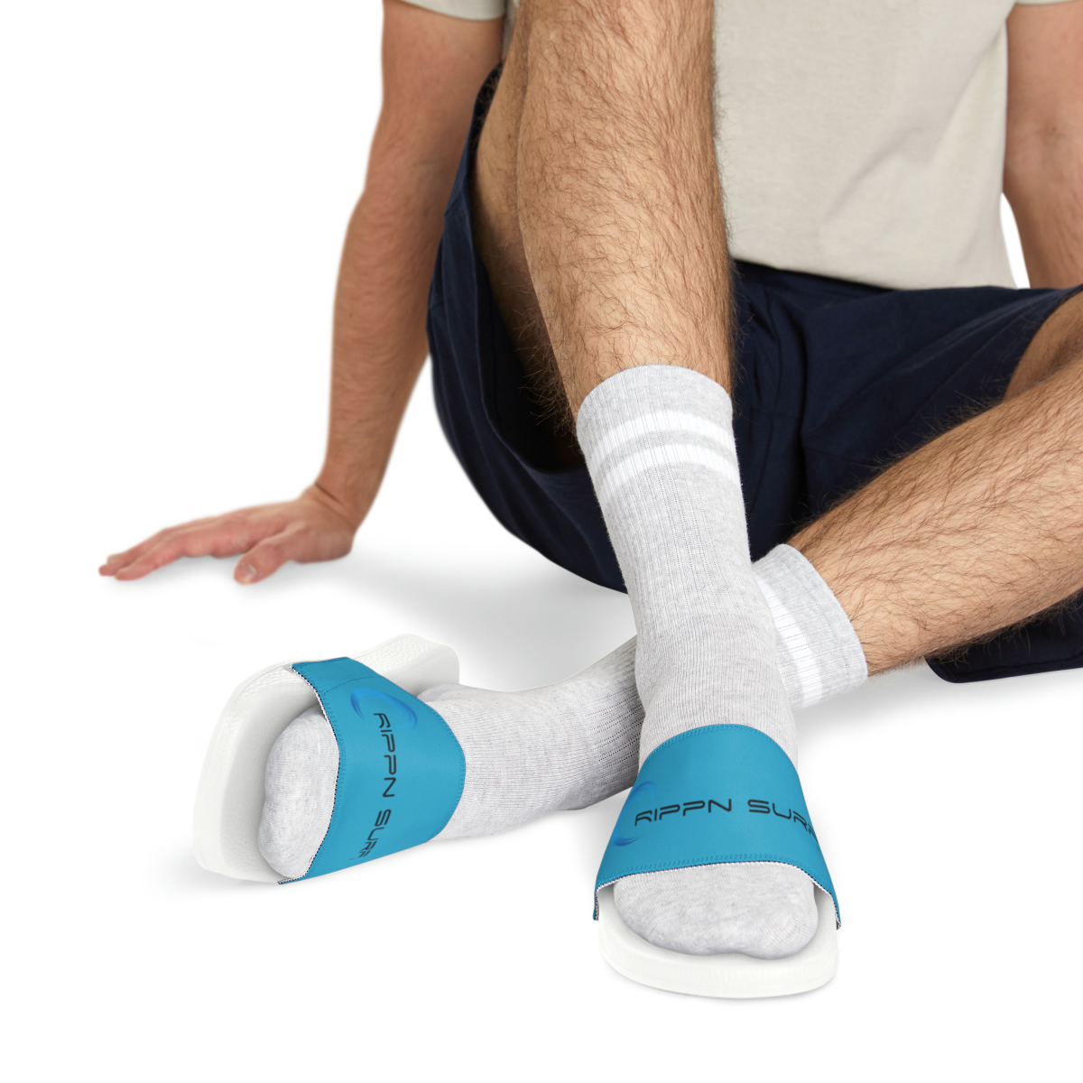 Rippn Surf Ocean Blue Men’s Chill Slide Sandals - Image 10