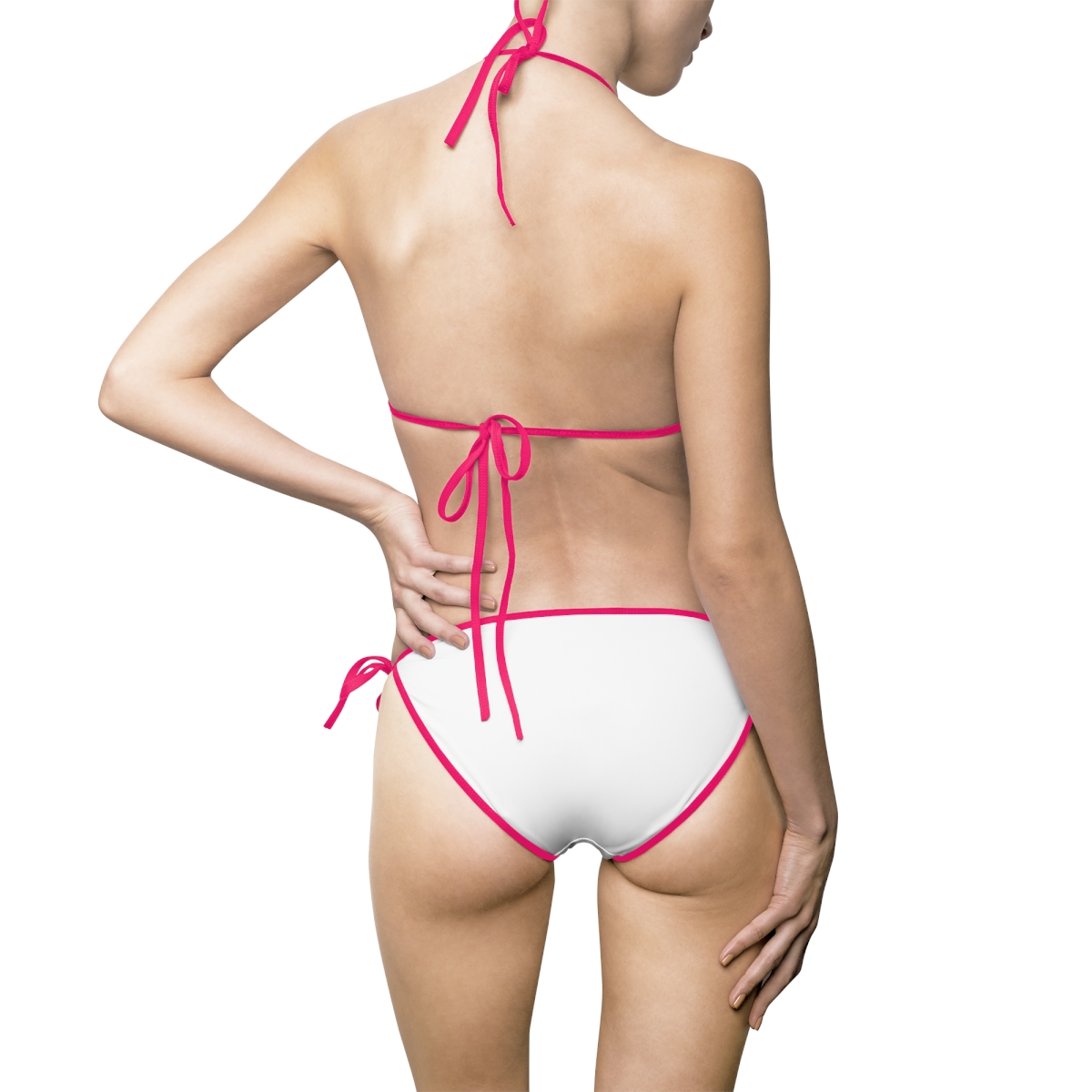 Rippn Surf Dark Pink Strapped Women's Bikini - Image 3