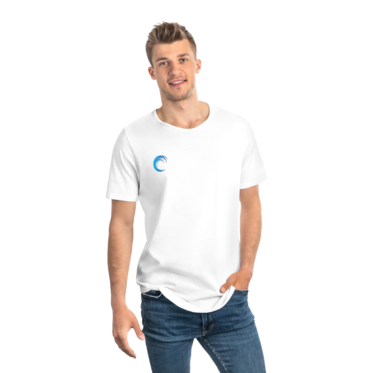 Rippn Surf Wave Men's Curved Hem Tee