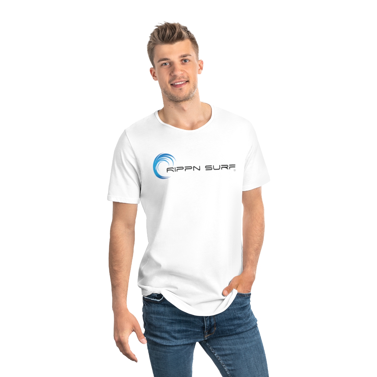 Rippn Surf Men's Curved Hem Tee