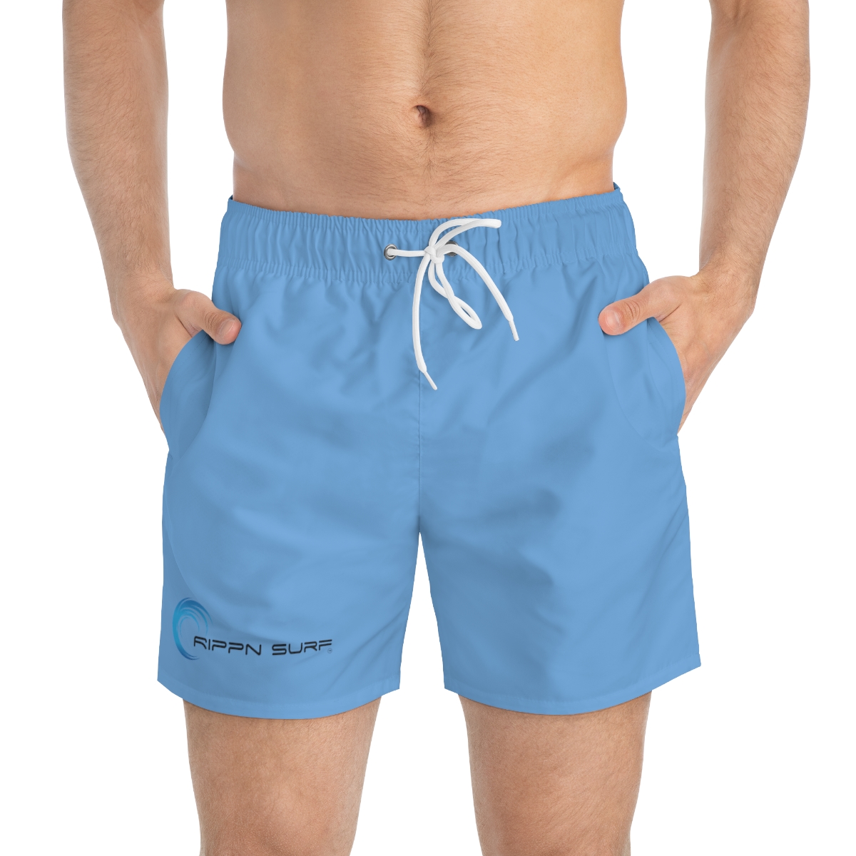 Rippn Surf Ocean Blue Men’s Swim Trunks - Image 25