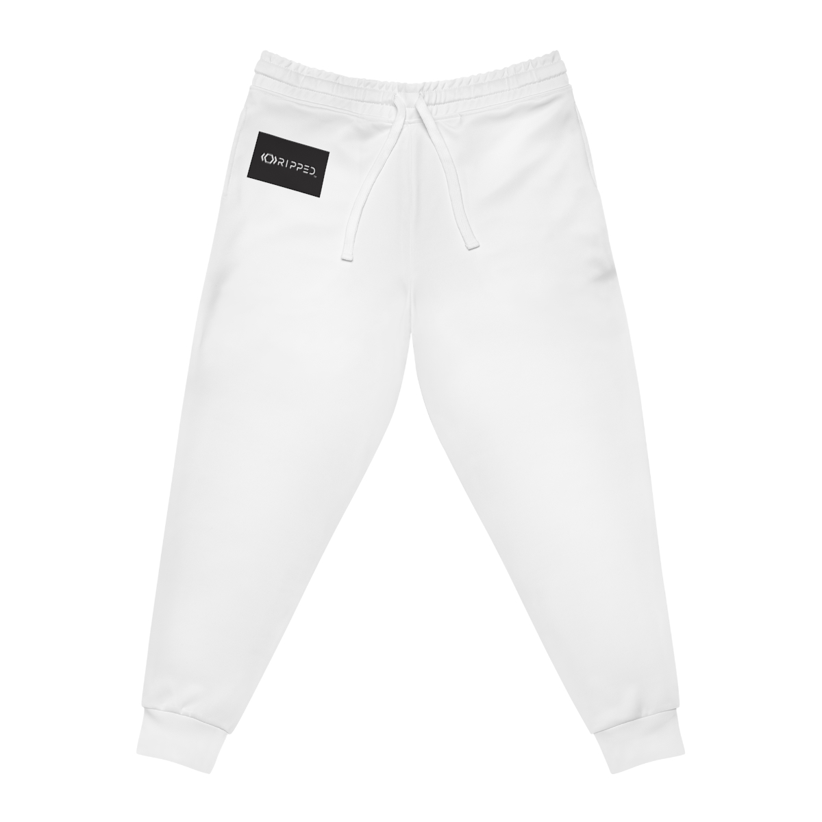 Ripped Men’s Athletic Joggers(Black/White) - Image 2