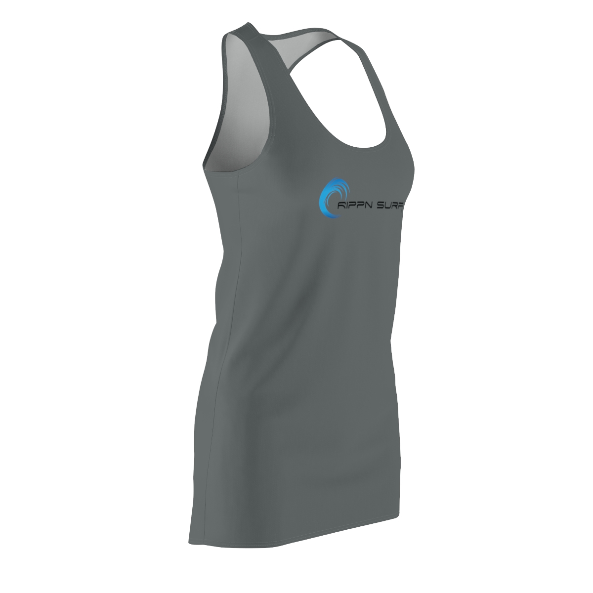 Rippn Surf Women's Dark Grey Racerback Dress - Image 4