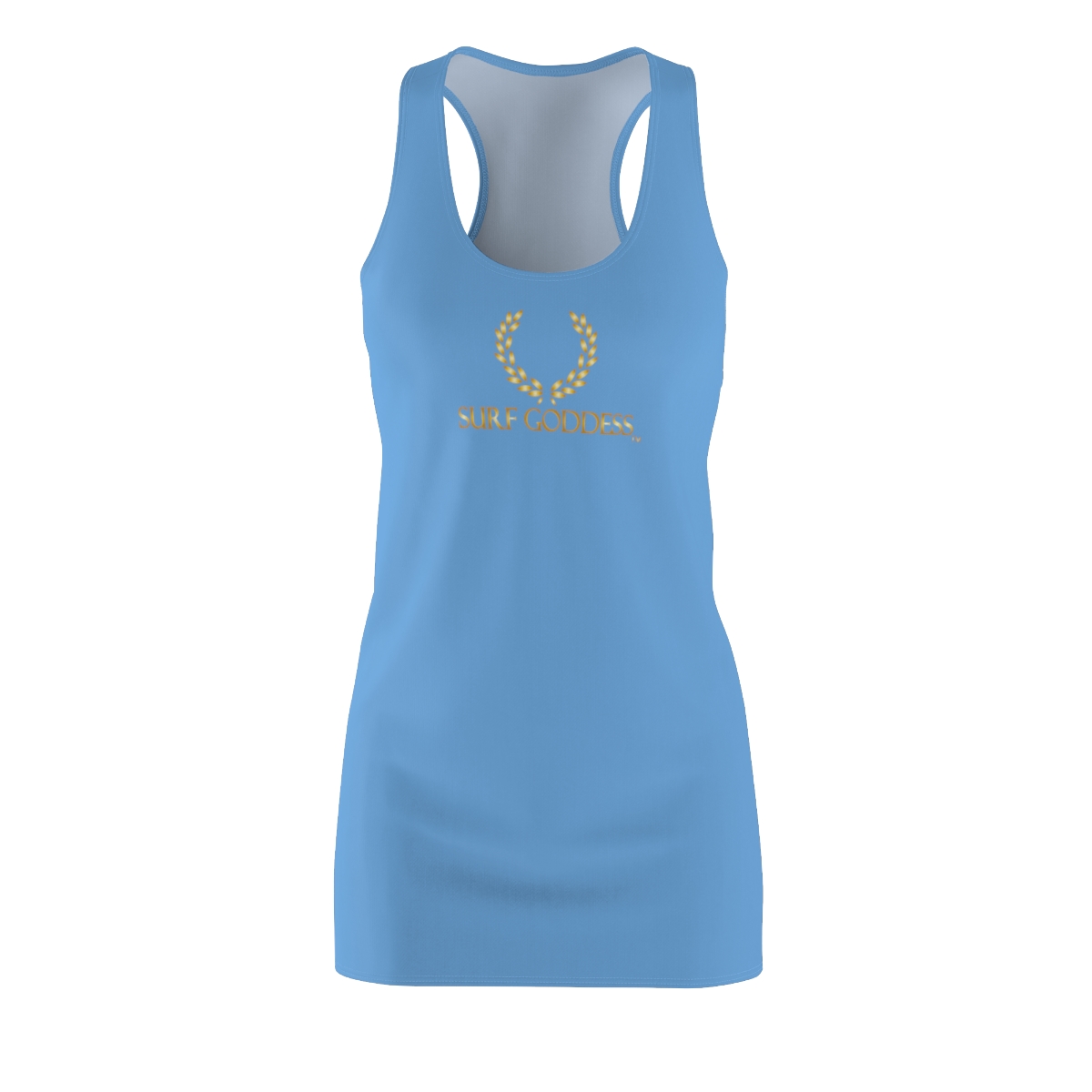 Surf Goddess Women's Light Blue Racerback Dress - Image 2