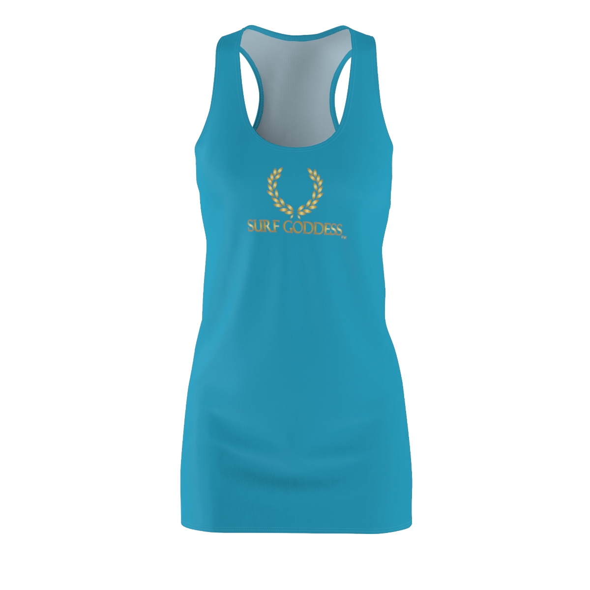 Surf Goddess Women's Ocean Blue Racerback Dress - Image 2
