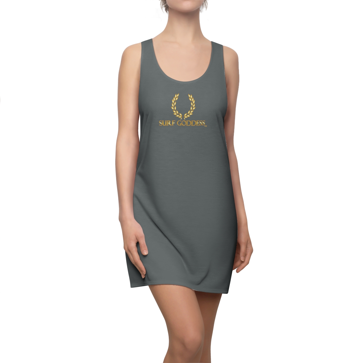 Surf Goddess Women's Dark Grey Racerback Dress