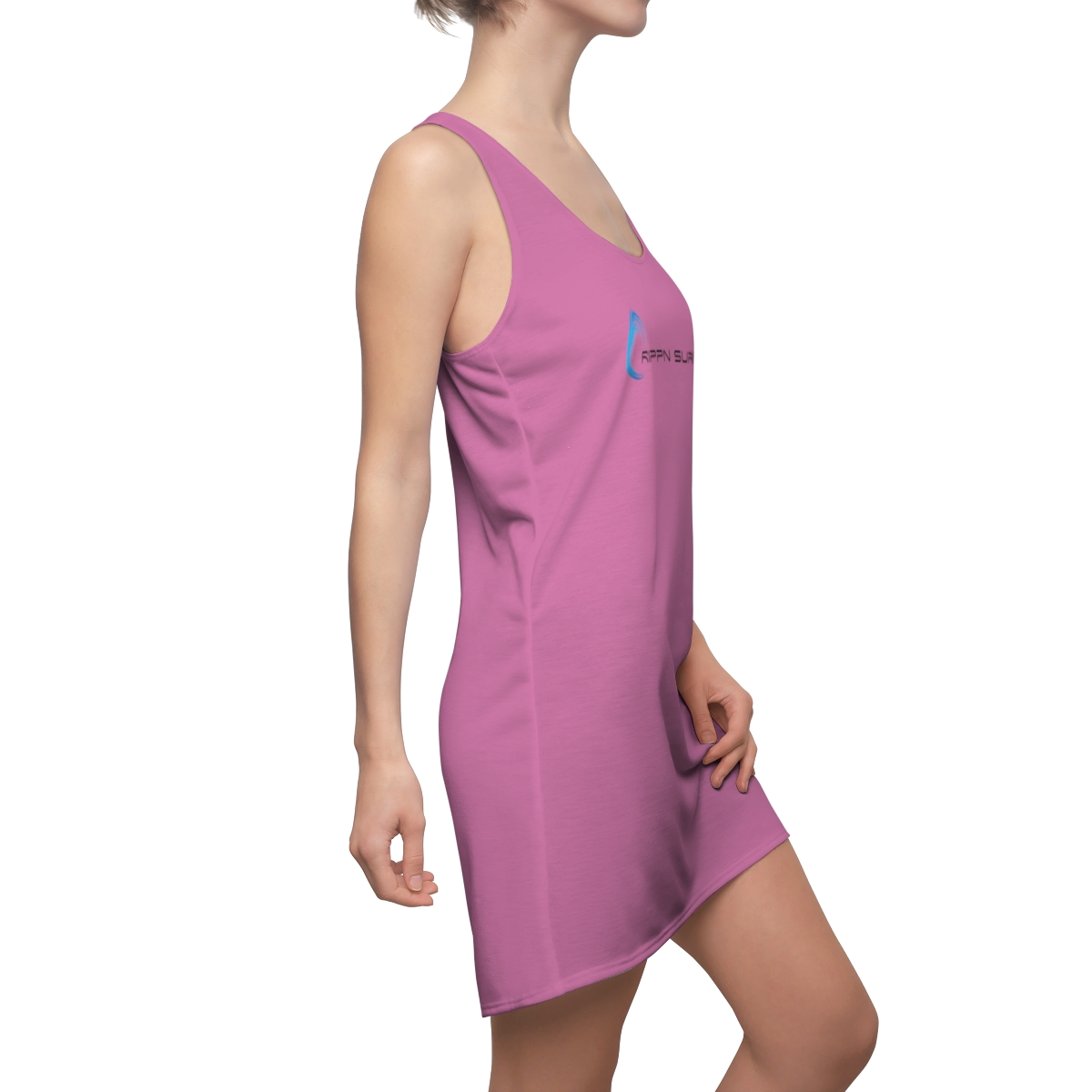 Rippn Surf Women's Light Pink Racerback Dress - Image 6
