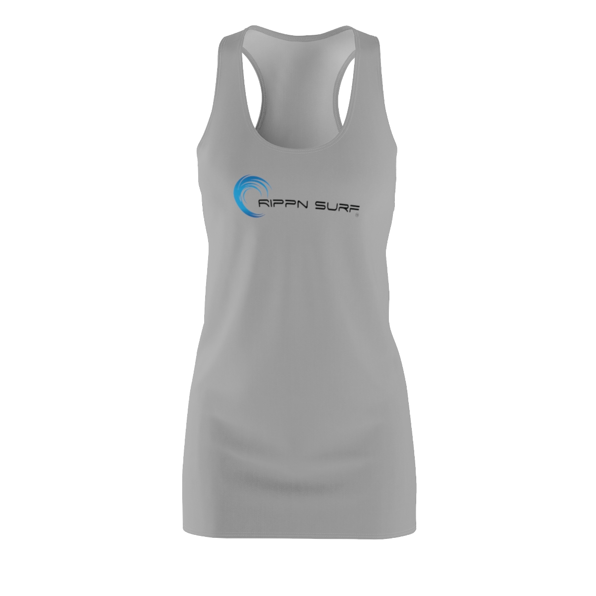 Rippn Surf Women's Light Grey Racerback Dress - Image 2