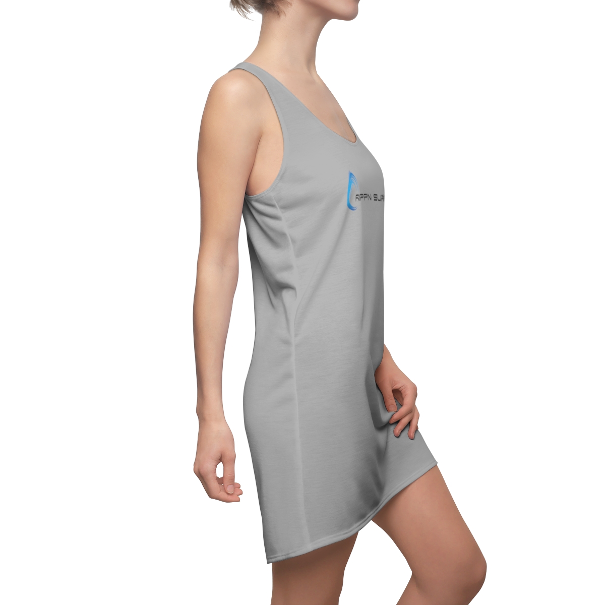 Rippn Surf Women's Light Grey Racerback Dress - Image 6