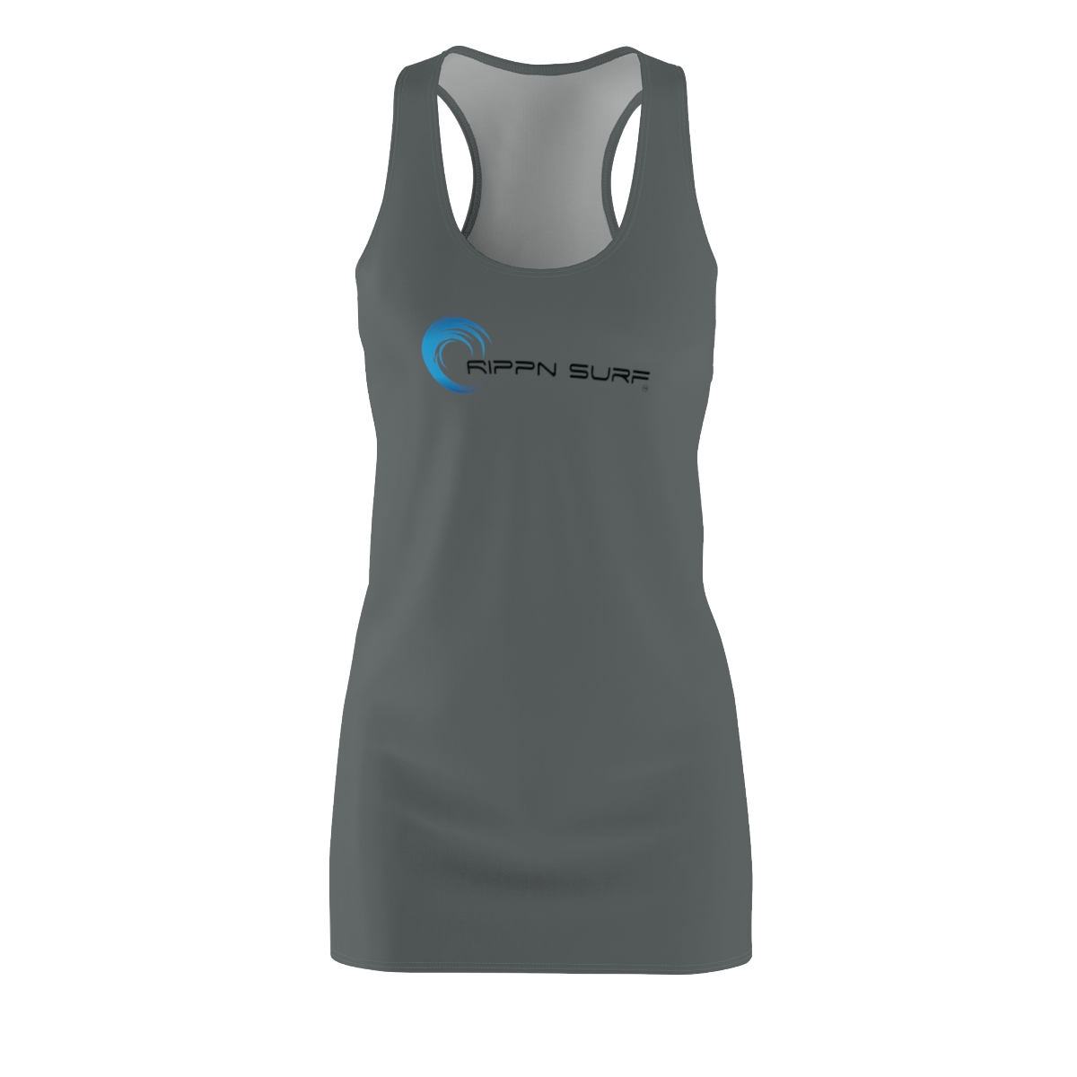 Rippn Surf Women's Dark Grey Racerback Dress - Image 2