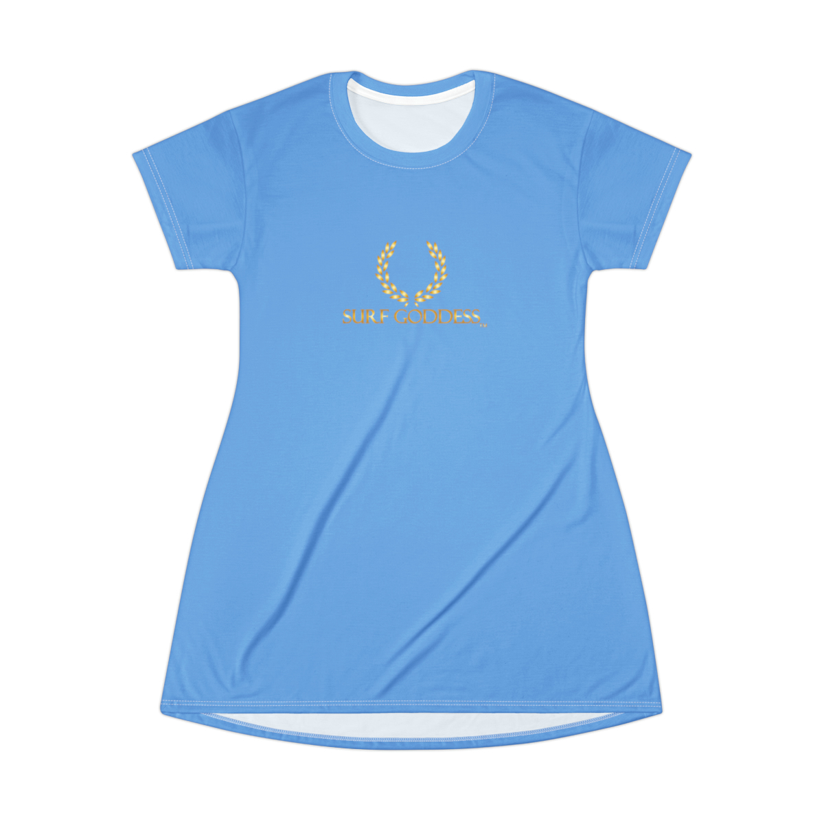 Surf Goddess Light Blue Shirt Dress - Image 2