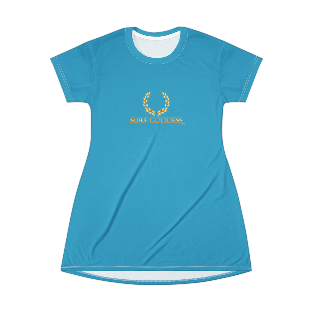 Surf Goddess Ocean Blue Shirt Dress - Image 2